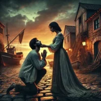 Imagen de un chico implorando el amor de su amada, para el post Habanera A tu lado letra