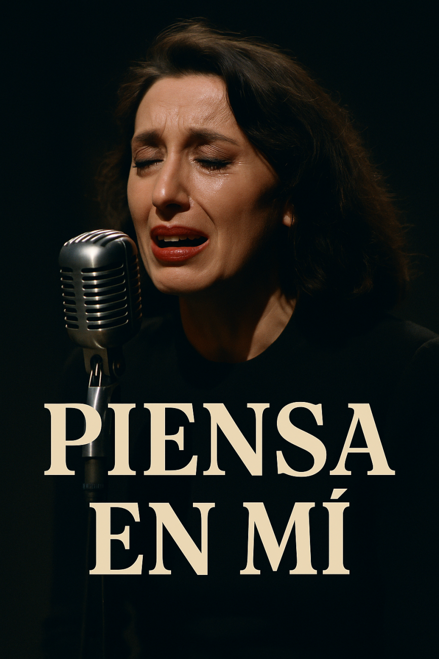 Imagen de Luz Casal cantando el bolero "Piensa en mi"